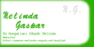 melinda gaspar business card