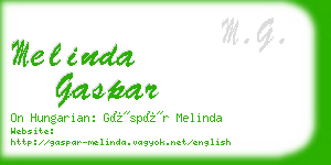 melinda gaspar business card